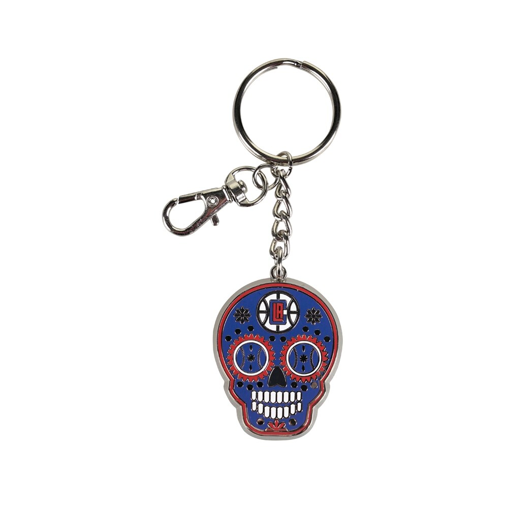 Los Angeles Clippers Keychain Zamac Sugar Skull
